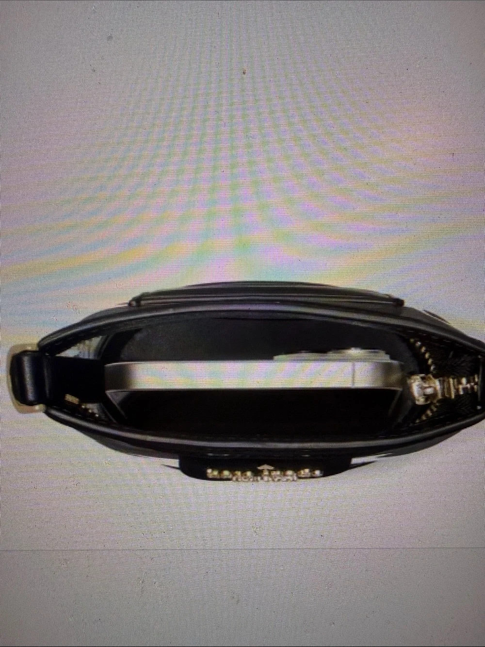 kate spade Clear Crossbody Phone Case with Black Trim and Gold Hardware